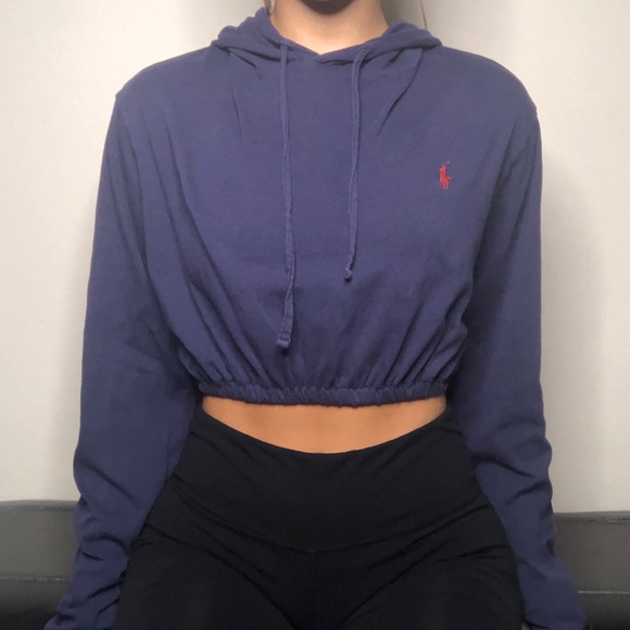 polo ralph lauren cropped sweatshirt